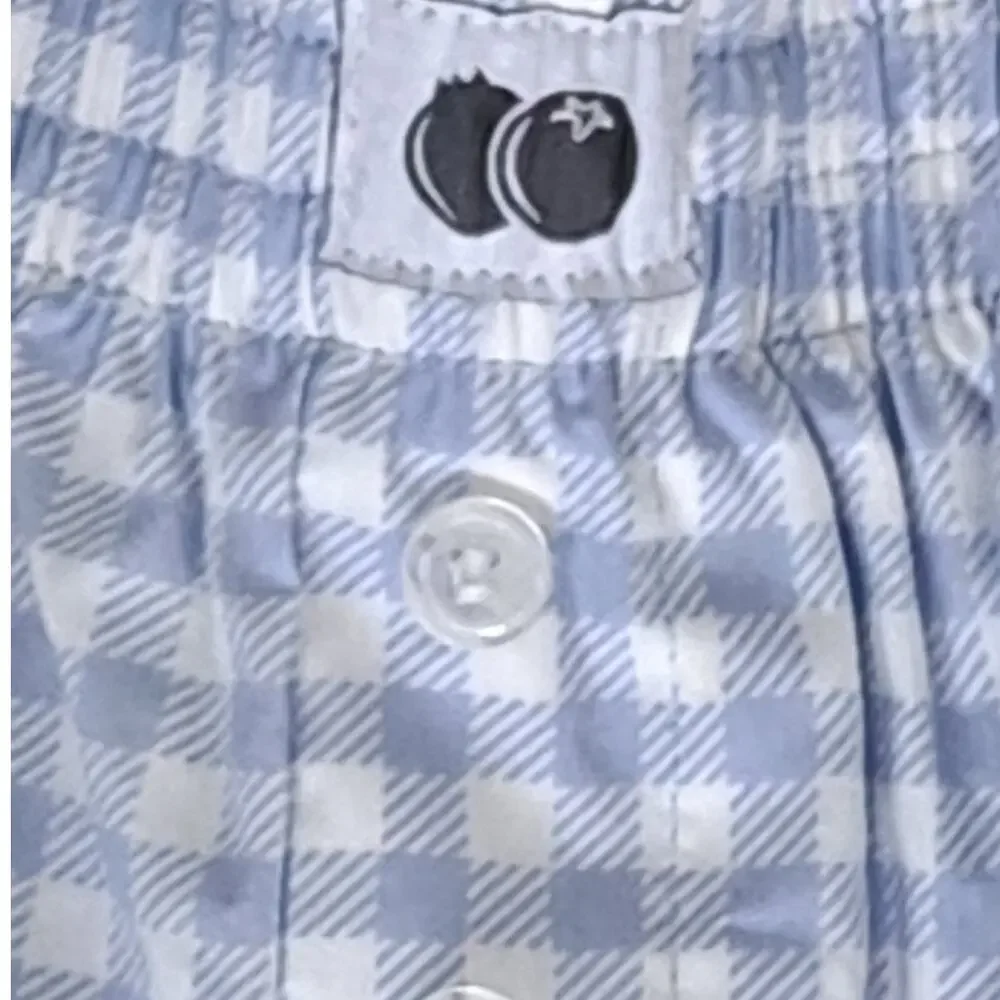 Better Together Dreamy Nights Boxer Shorts Sleepwear Blue White Gingham Small - Picture 4 of 8
